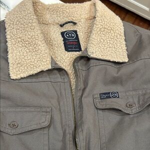 Wrangler Men's Tan Sherpa Collar Jacket